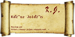 Kész Jolán névjegykártya